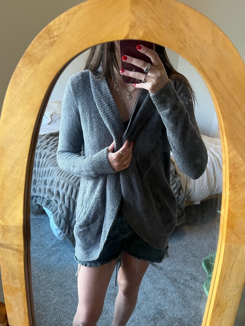 Barefoot Dreams Women's Open-Front Cardigan - Gray